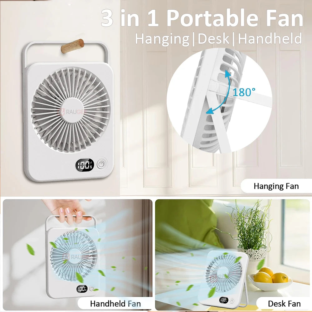 Mira Mini Ventilator - Draadloos, Opvouwbaar, 5 Snelheden 3