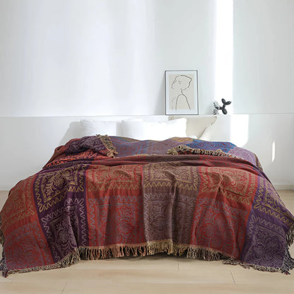 Mira Plaid - Katoen, Warme Deken voor op de Bank met Mandala Design 5