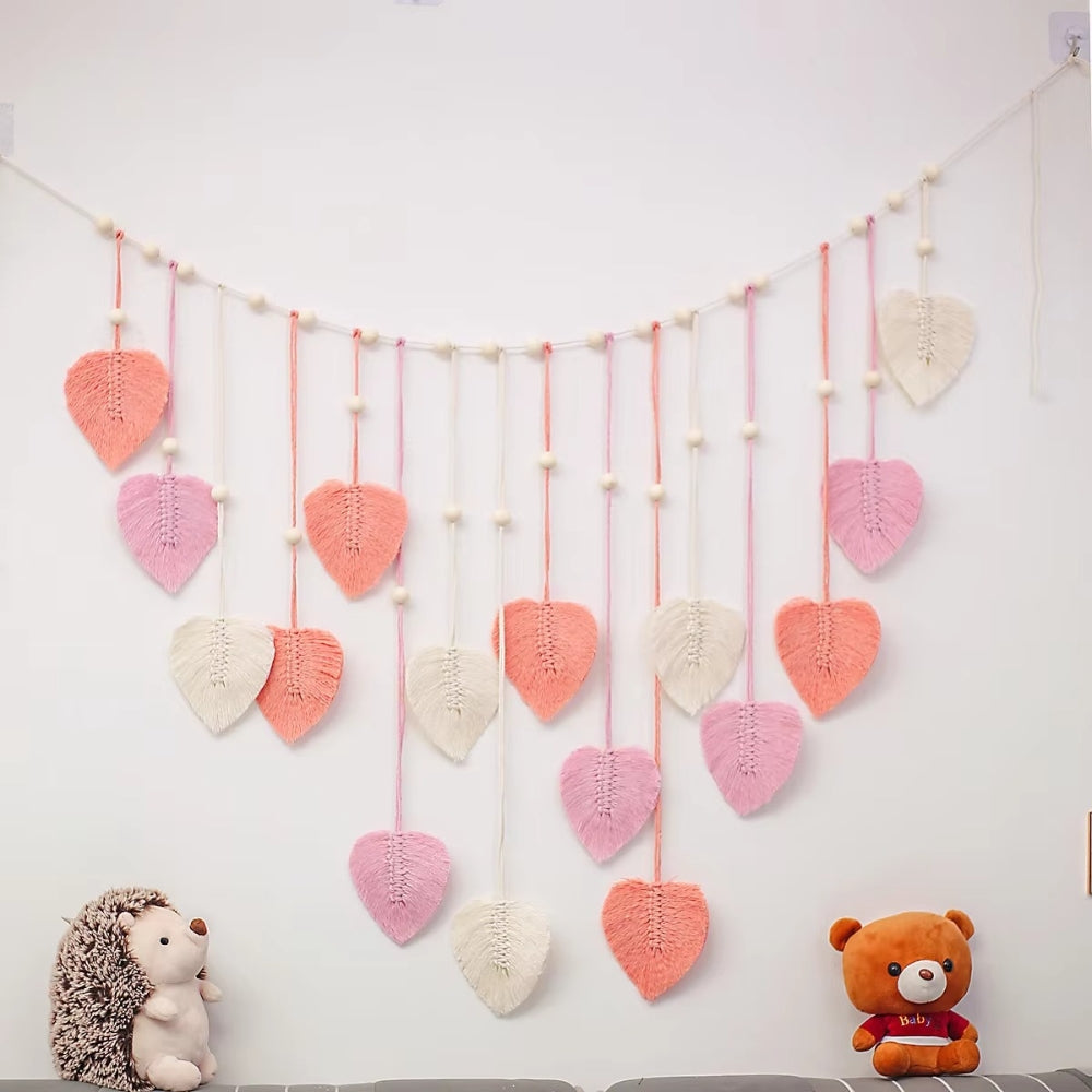 Mira Wanddecoratie - Handgemaakt Macrame, Bladthema voor Woonkamer en Slaapkamer 0