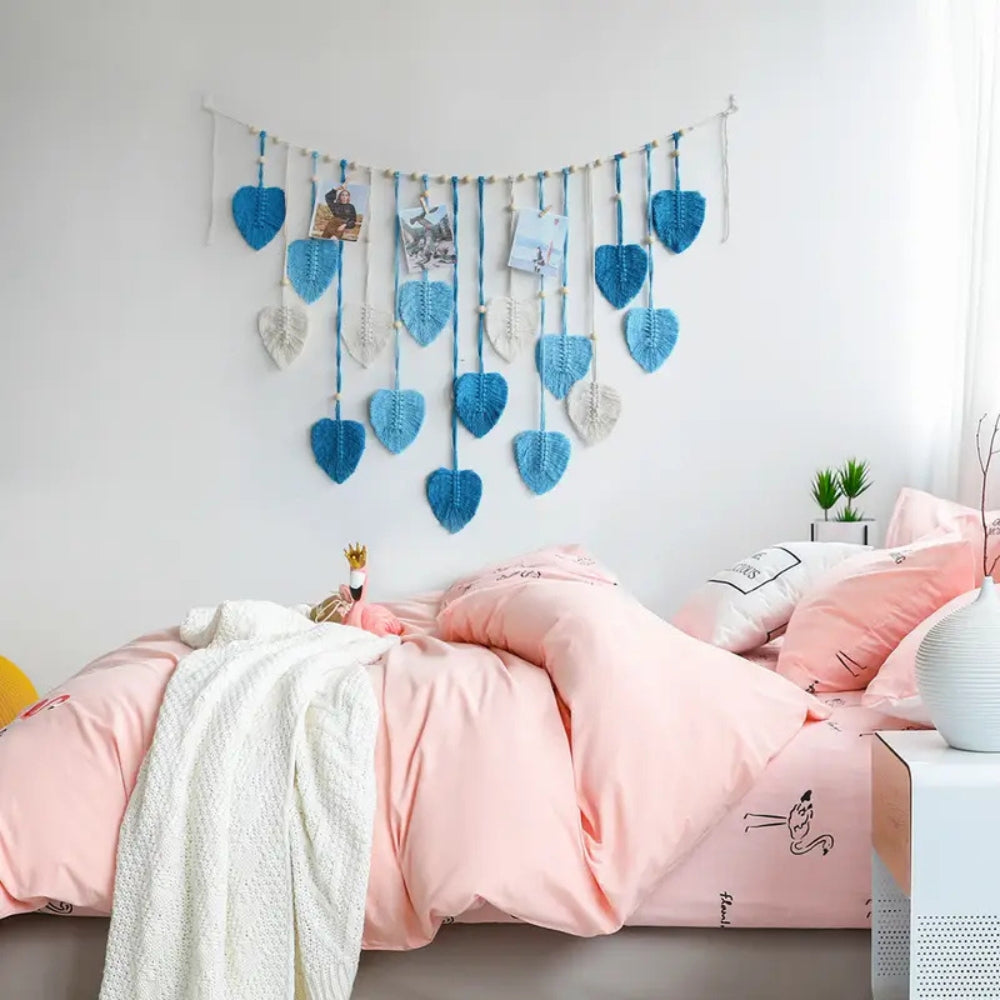 Mira Wanddecoratie - Handgemaakt Macrame, Bladthema voor Woonkamer en Slaapkamer 4