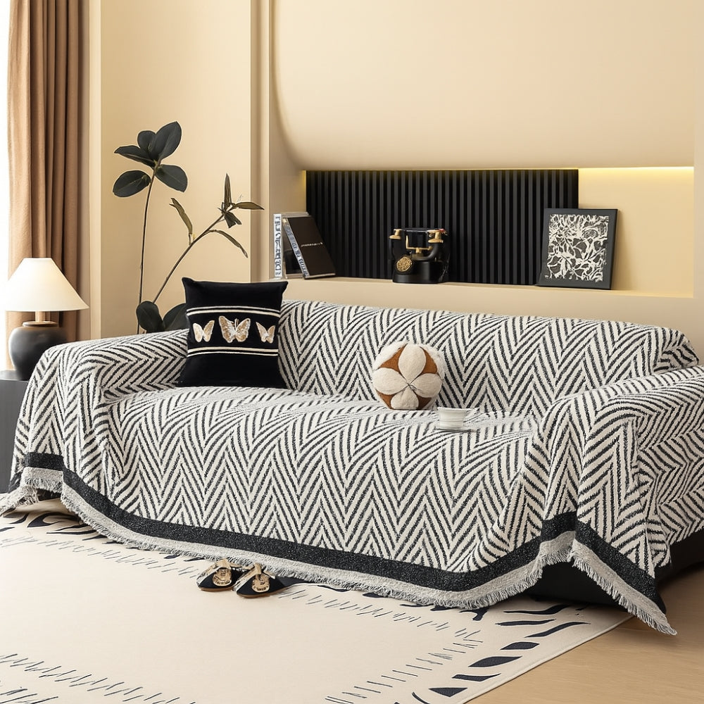 Mirella Bankhoes - Zachte Microvezel, Moderne Chevron 4