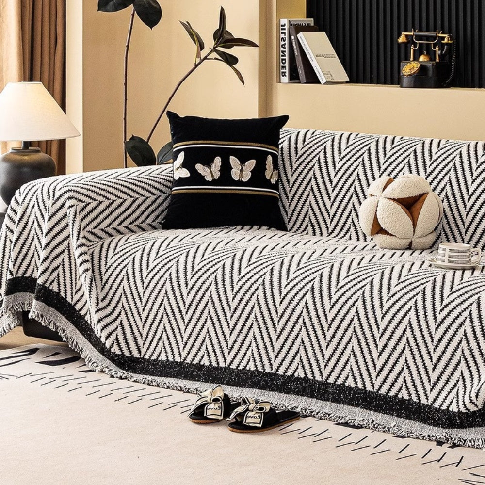 Mirella Bankhoes - Zachte Microvezel, Moderne Chevron 5