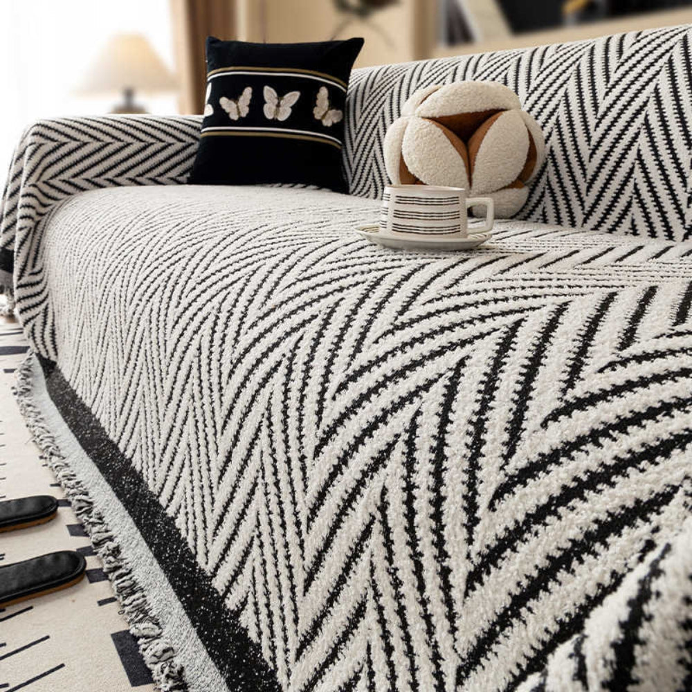 Mirella Bankhoes - Zachte Microvezel, Moderne Chevron 6