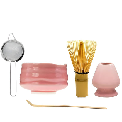 Miyako Matcha Set - Keramiek, Handgemaakt met Bamboe Garde 1