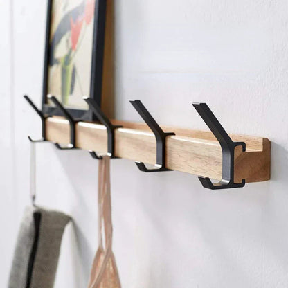 WallHook™ – Scandinavische Wandkapstok – Houten Wandgarderobe met Haken