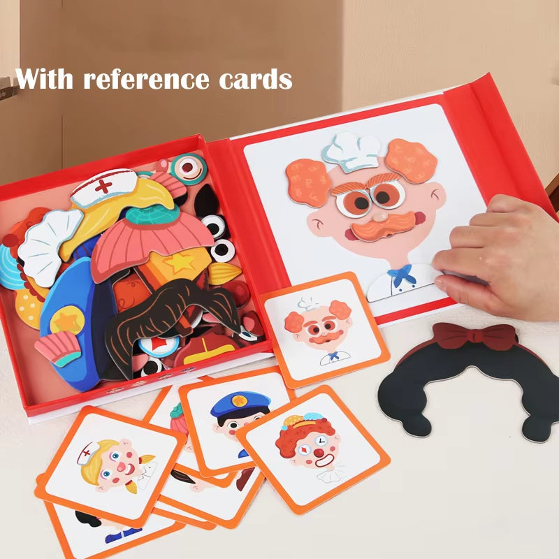 EmotiPlay™ – Magnetisch Gezichtsuitdrukking Puzzelboek – Emotioneel Leerzaam Spel