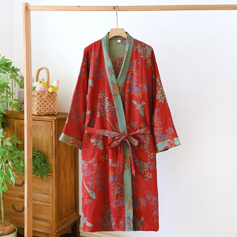 Natura Kimono Badjas Dames - Biologisch Katoen, Ademend Ontwerp 5