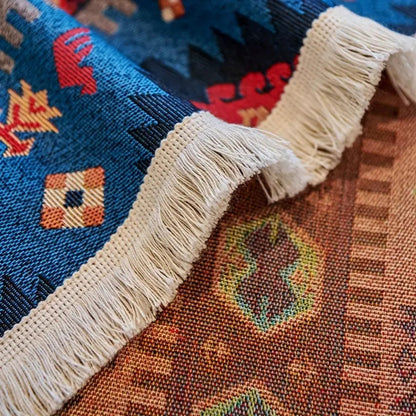 Noble Boho Bankhoes - Zacht Chenille, Vintage Geometrisch Design 5