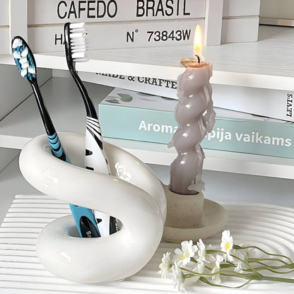 Nora Ceramic Holder - Modern Design with Rope Knot 4