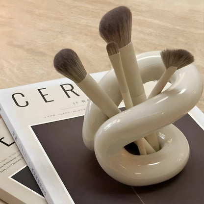 Nora Ceramic Holder - Modern Design with Rope Knot 6