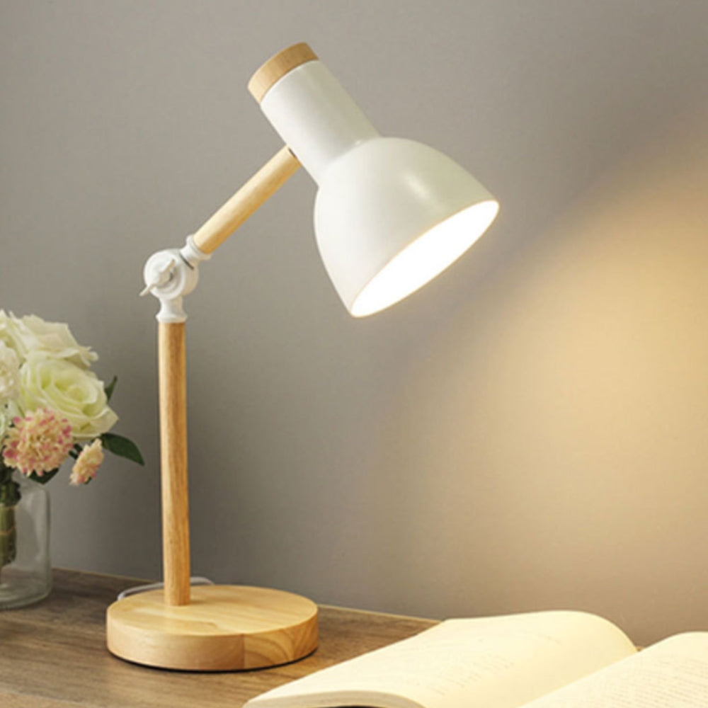 Nora Tafellamp Zwart - Scandinavisch Design, Natuurlijk Hout en IJzer 0