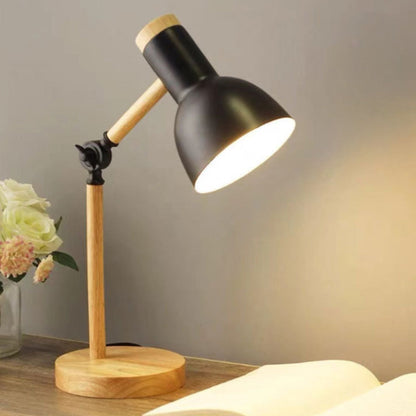 Nora Tafellamp Zwart - Scandinavisch Design, Natuurlijk Hout en IJzer 1