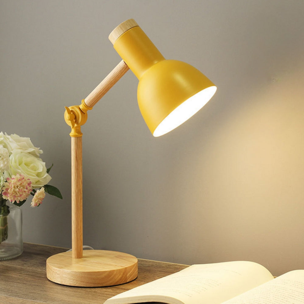 Nora Tafellamp Zwart - Scandinavisch Design, Natuurlijk Hout en IJzer 4