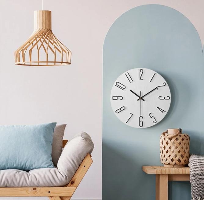 NordTime™ – Minimalistische Quartz Wandklok – Moderne Woonkamer Tijdweergave