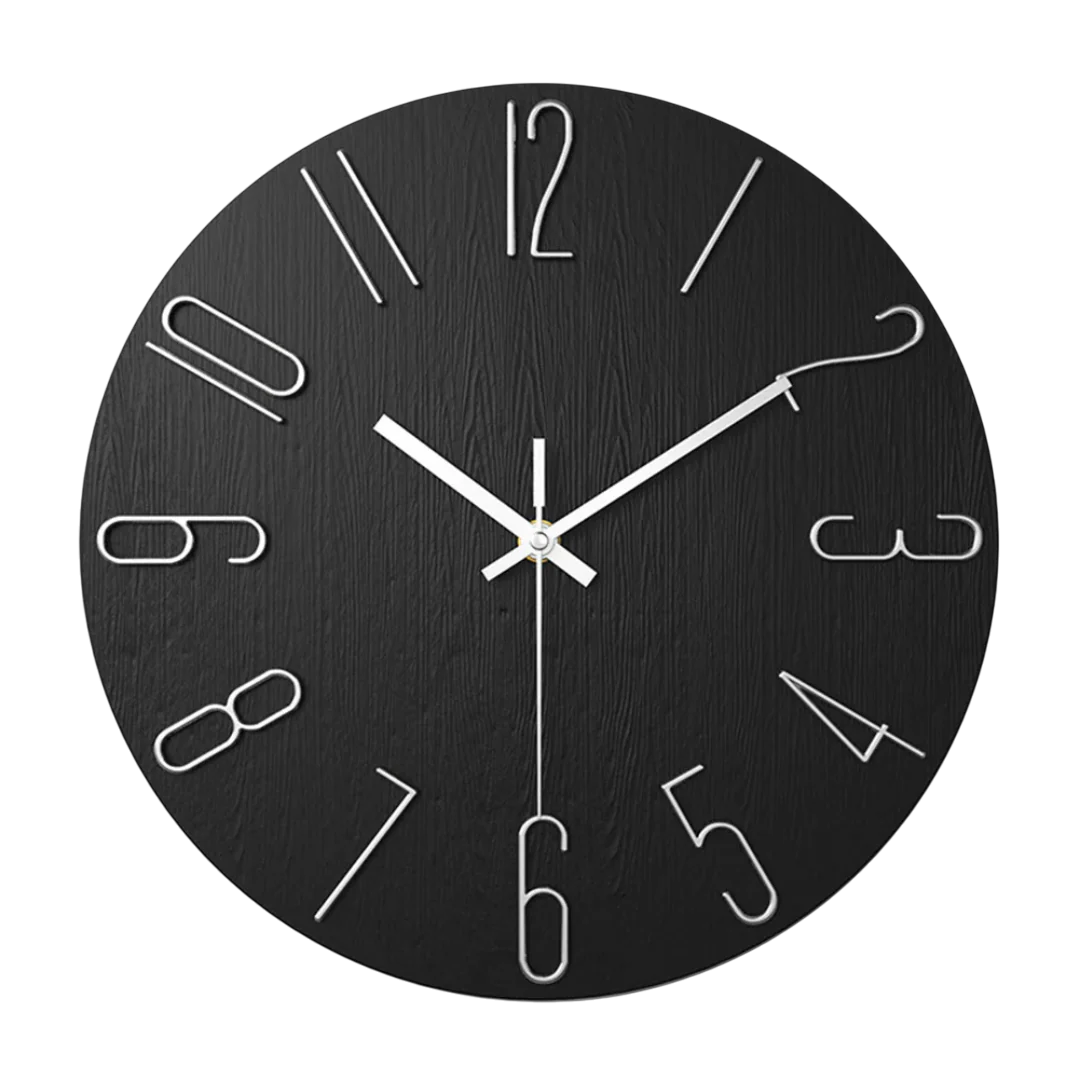 NordTime™ – Minimalistische Quartz Wandklok – Moderne Woonkamer Tijdweergave
