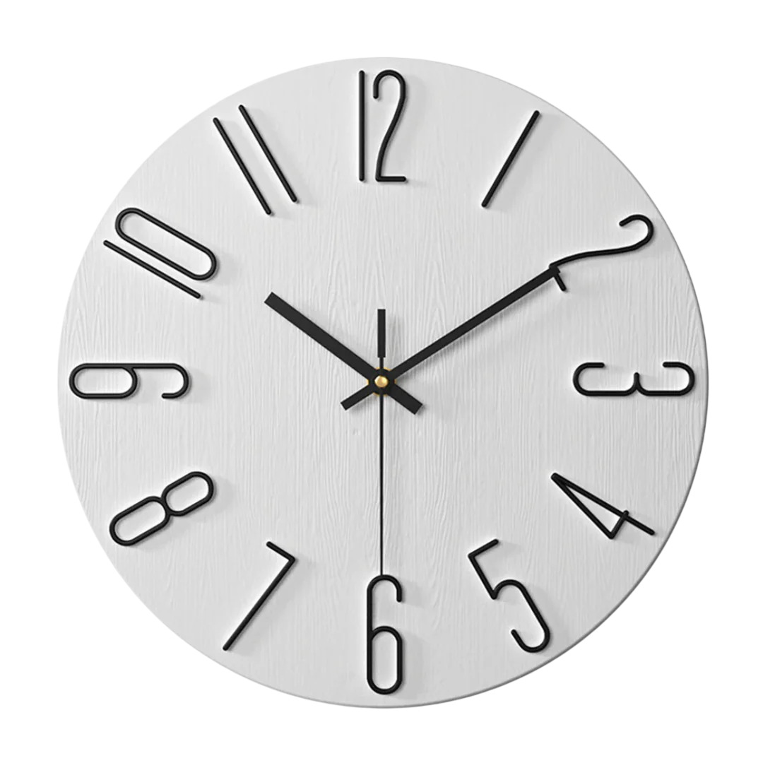 NordTime™ – Minimalistische Quartz Wandklok – Moderne Woonkamer Tijdweergave