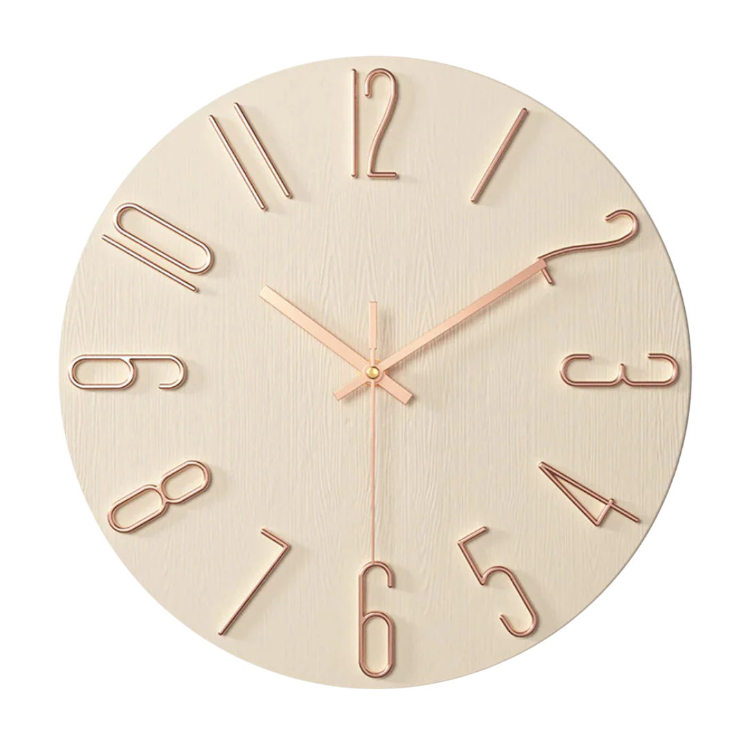 NordTime™ – Minimalistische Quartz Wandklok – Moderne Woonkamer Tijdweergave