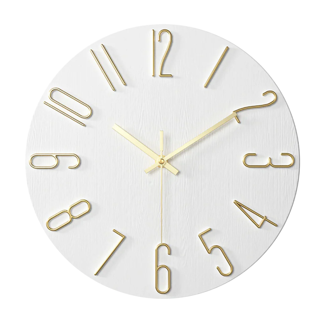 NordTime™ – Minimalistische Quartz Wandklok – Moderne Woonkamer Tijdweergave