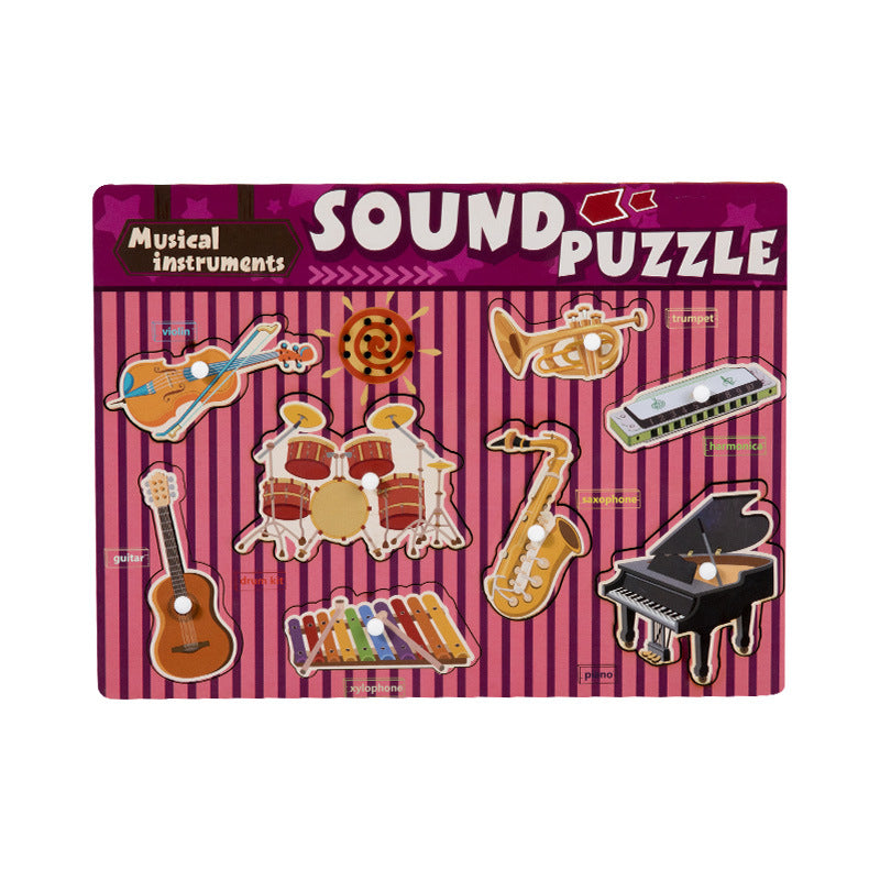 ToneQuest™ – Educatief Geluid & Vormspel – Houten Sensorisch Speelgoed