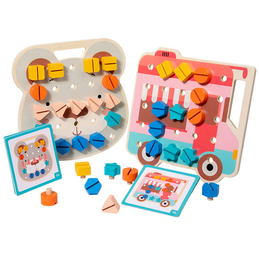 4Ever Wood ScrewBear™ – Houten montessori schroefspel