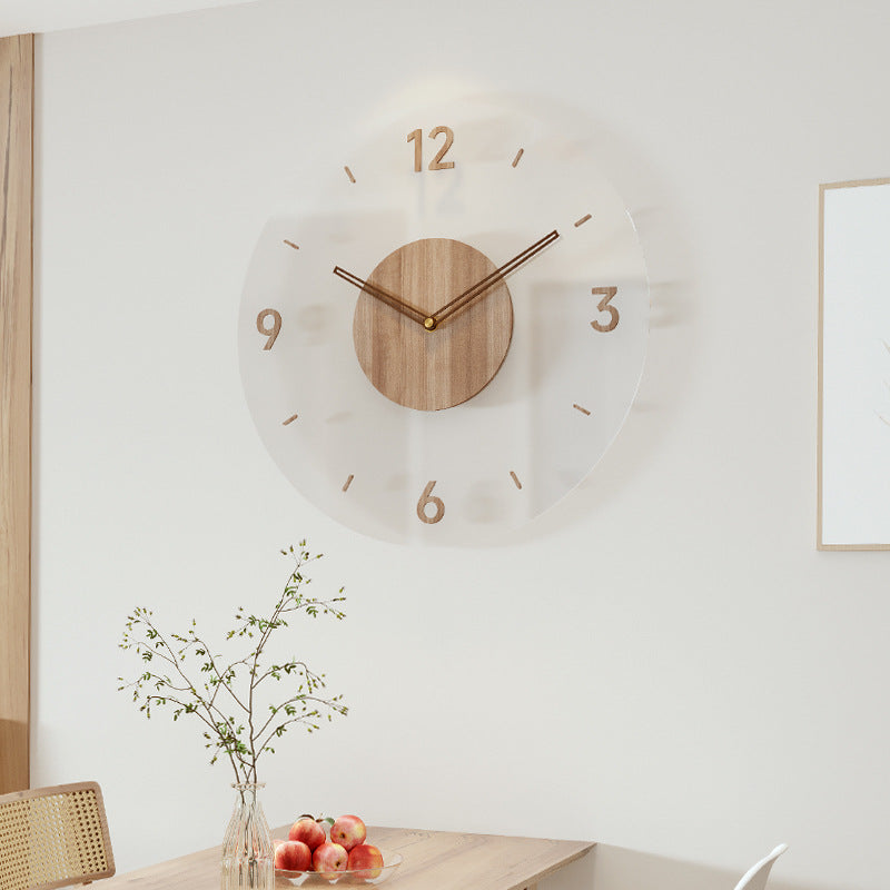 NordicWoodLine™ – Scandinavische Houten Wandklok 35 cm – Minimalistische Tijdweergave