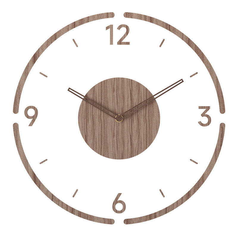 NordicWoodLine™ – Scandinavische Houten Wandklok 35 cm – Minimalistische Tijdweergave