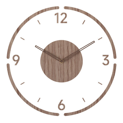 NordicWoodLine™ – Scandinavische Houten Wandklok 35 cm – Minimalistische Tijdweergave