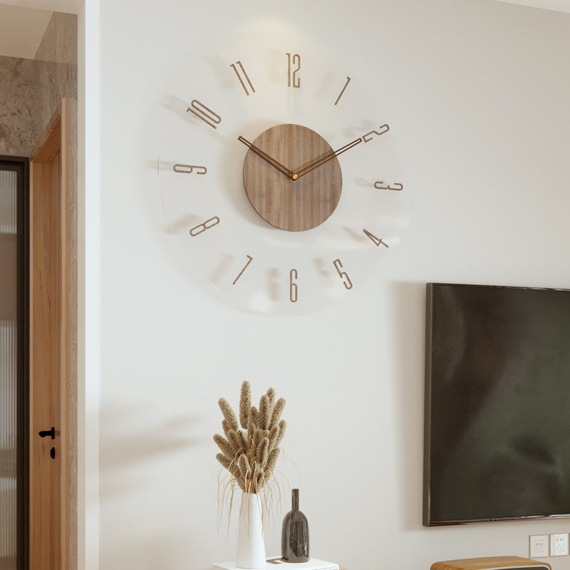 NordicWoodLine™ – Scandinavische Houten Wandklok 35 cm – Minimalistische Tijdweergave