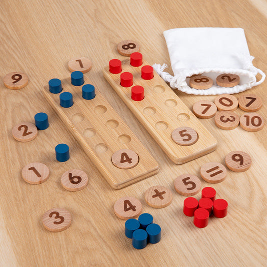 CountCraft™ – Montessori Rekenset van Hout – Educatief Cijferspel