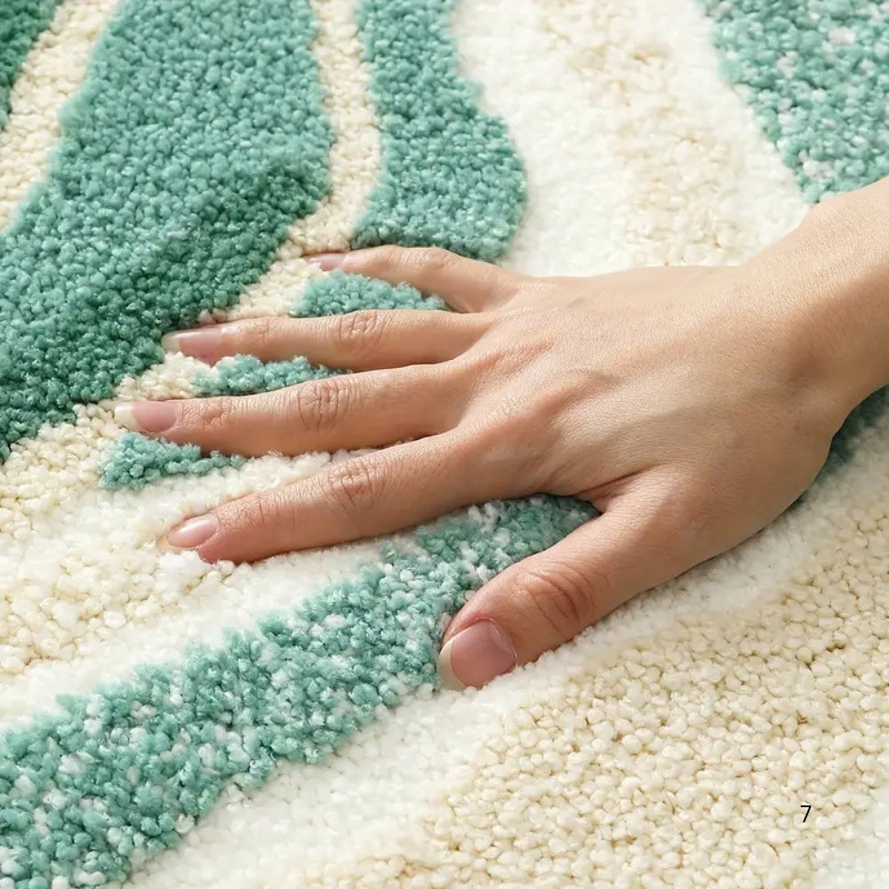 Oceana Badmat Antislip - Pluche, Golvend Patroon, 60x90 cm 6