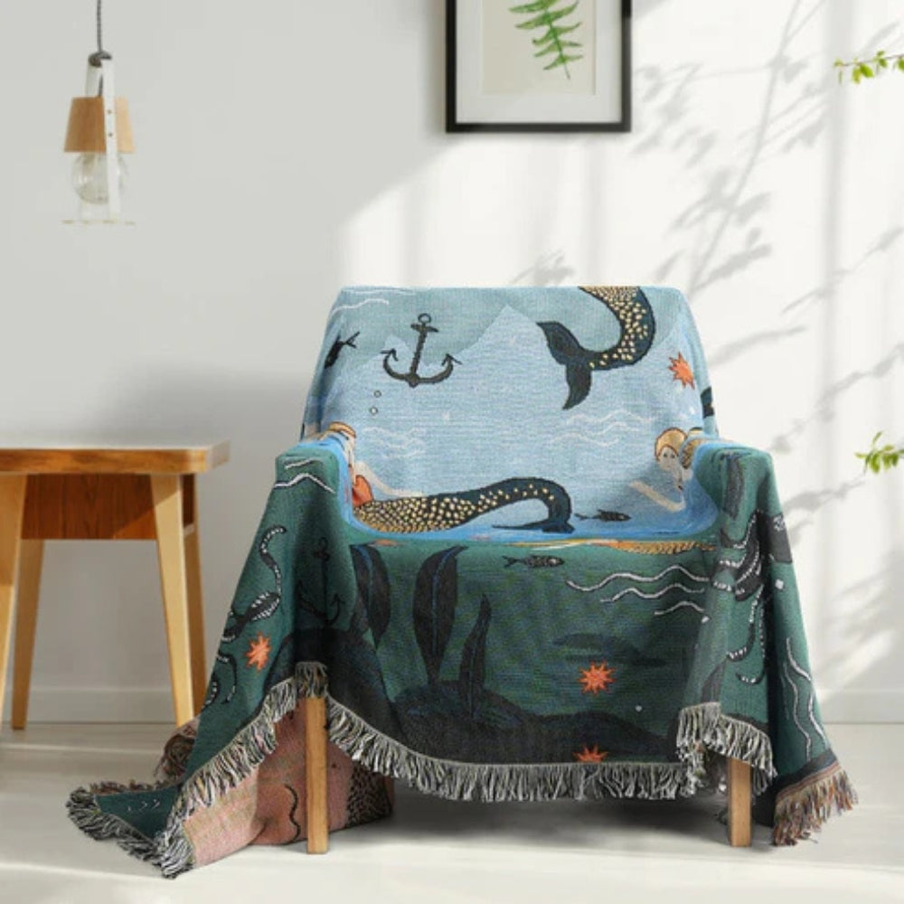 Oceana Bankhoes - Katoen-Polyester, Speelse Zeemeermin 4