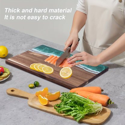 Oceana Snijplank - Houten Acaciahout met Harsinleg, Multifunctioneel 3