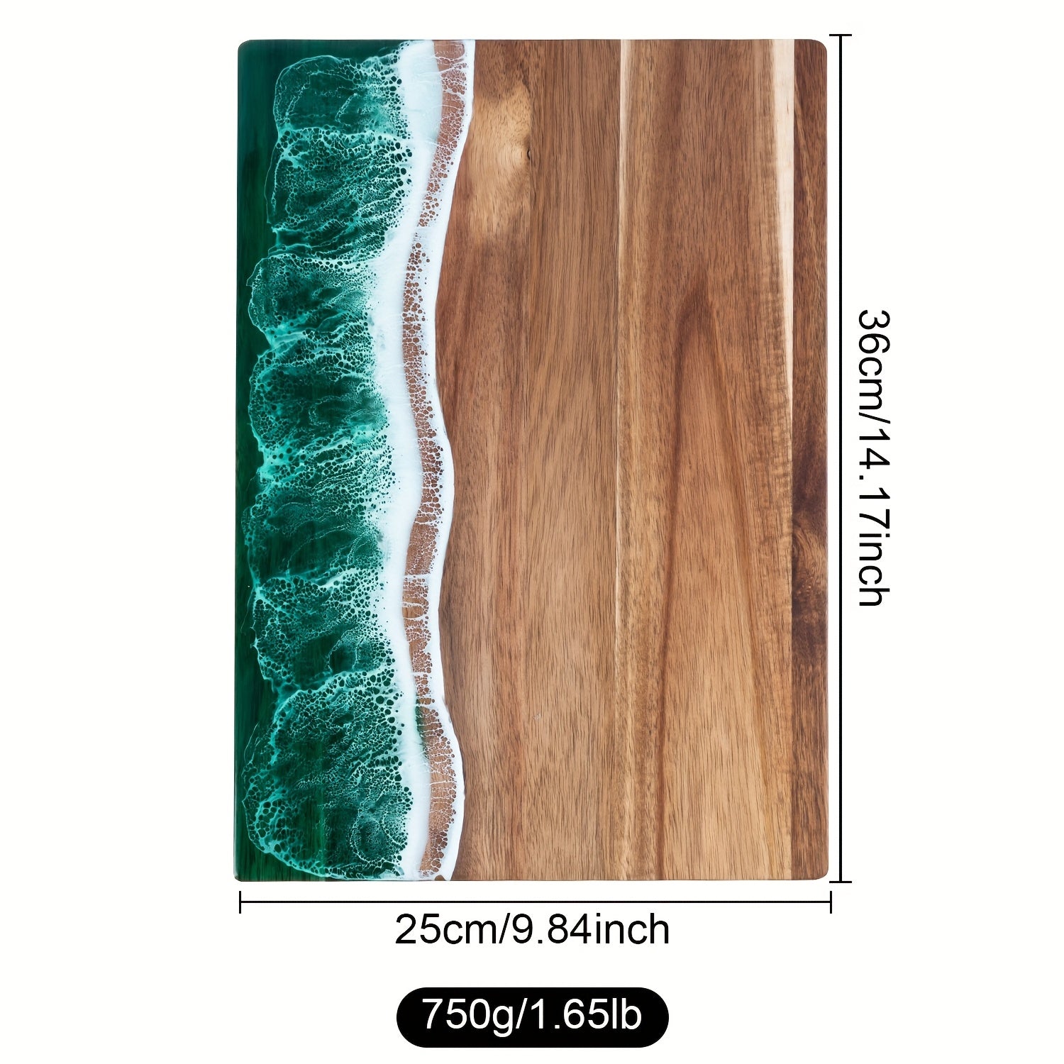 Oceana Snijplank - Houten Acaciahout met Harsinleg, Multifunctioneel 5