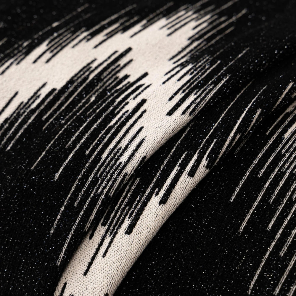 Oker Streak Bankhoes - Getextureerde Chenille, Zigzagpatroon 5