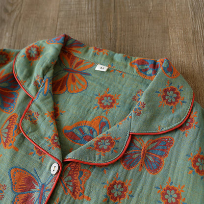 Olina Loungewearset - Katoen, Vintage Vlinderprint 2