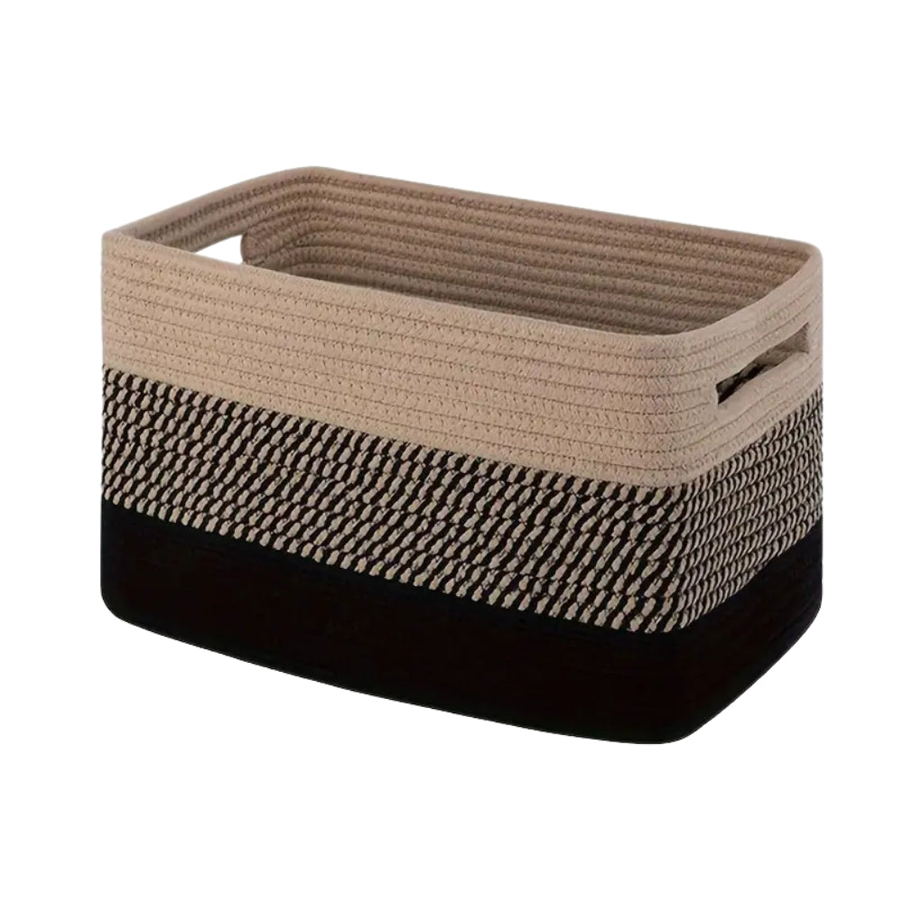 Olina Opbergmand - Geweven Katoenen Touw, Ombre Design voor Speelgoed en Manden 2