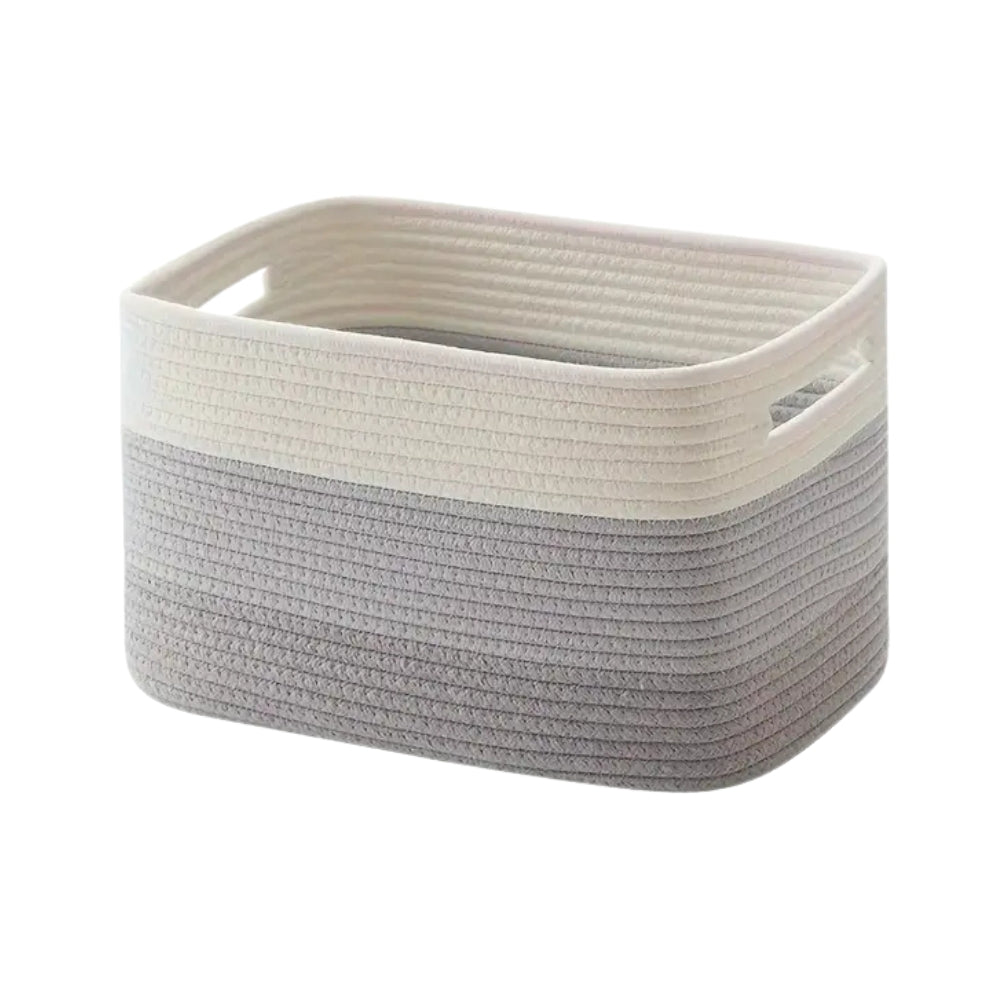 Olina Opbergmand - Geweven Katoenen Touw, Ombre Design voor Speelgoed en Manden 3
