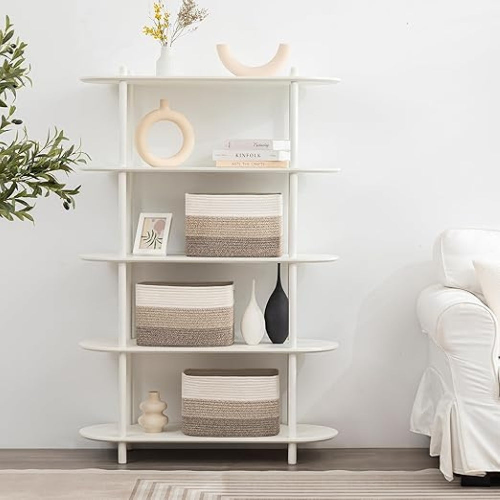Olina Opbergmand - Geweven Katoenen Touw, Ombre Design voor Speelgoed en Manden 5