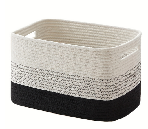 Olina Opbergmand - Geweven Katoenen Touw, Ombre Design voor Speelgoed en Manden 9