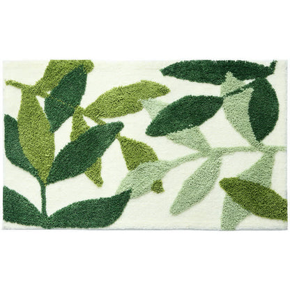 Olivan Vloerkleed - Antislip, Zacht Polyester met Groene Bladprint 3