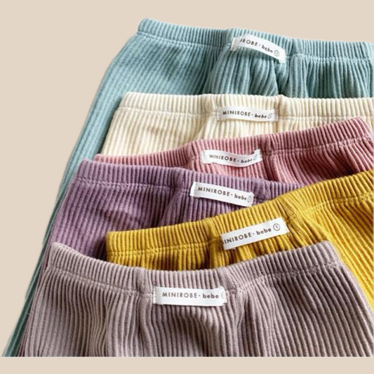 SnugStripe™ – Geribbelde Legging met Comfort Taille – Baby Meisjes Broekje