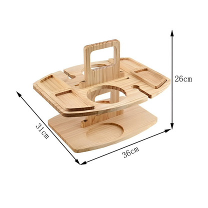 PicnicNest™ – Opvouwbare Wijn Picknicktafel – Houten Outdoor Tafel