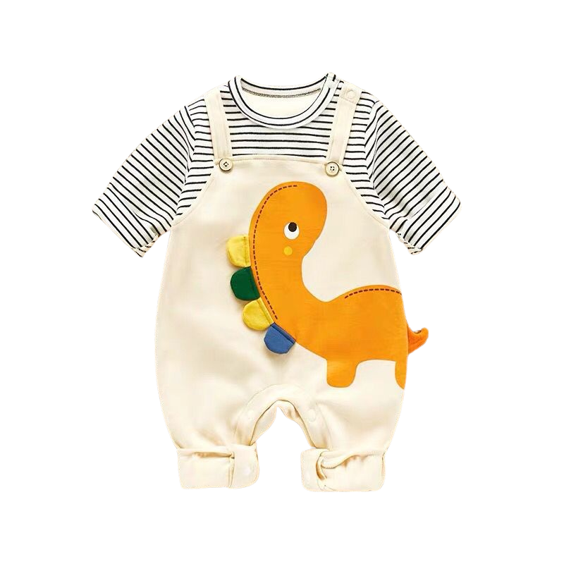 DinoDapper™ – Zomers Setje met Dinosaurusprint – Comfortabele Babyoutfit