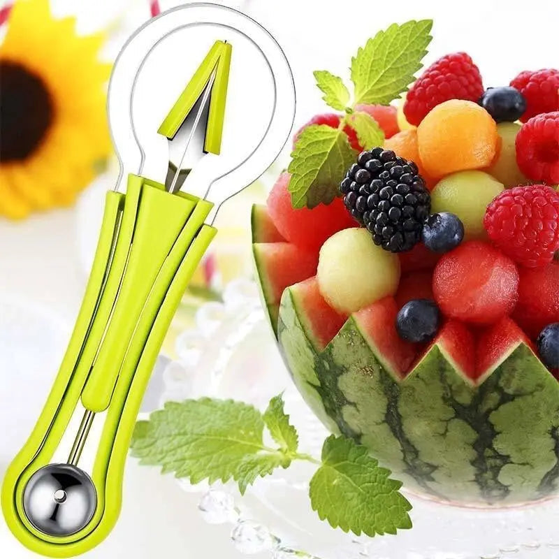 Orion Fruittool 3-in-1 Obstschneider - Kunststof en RVS, Compact en Multifunctioneel 0