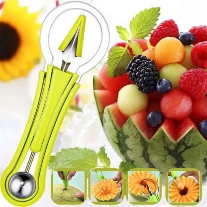 Orion Fruittool 3-in-1 Obstschneider - Kunststof en RVS, Compact en Multifunctioneel 4