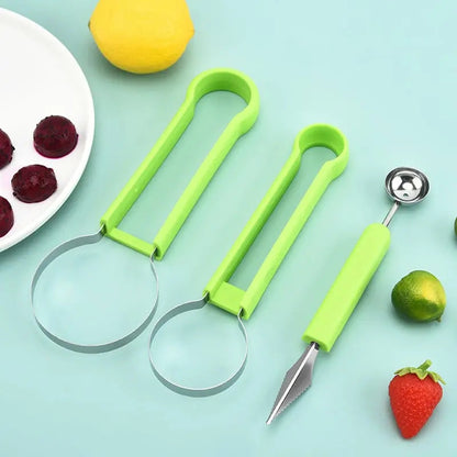 Orion Fruittool 3-in-1 Obstschneider - Kunststof en RVS, Compact en Multifunctioneel 5