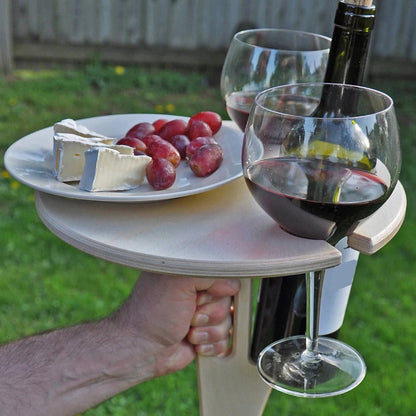 Orion Picknicktafel - Houten, Inklapbaar met Glazen- en Fleshouder 0