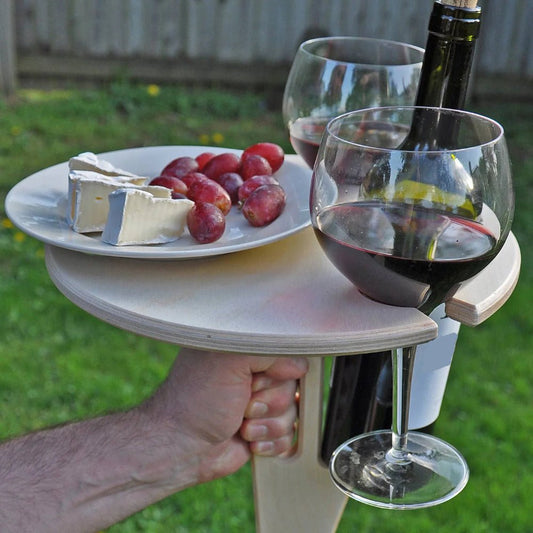 Orion Picknicktafel - Houten, Inklapbaar met Glazen- en Fleshouder 0