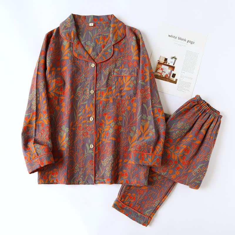 Orvian Loungewear Set Dames - Vintage Katoen, Comfortabel en Ademend 2