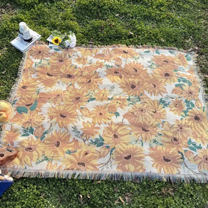 SunBloom™ – Bloemen Picknickkleed – Outdoor Stranddeken